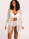 Montelle Intimates-Chantilly Montelle Lacy Cover-up Robe