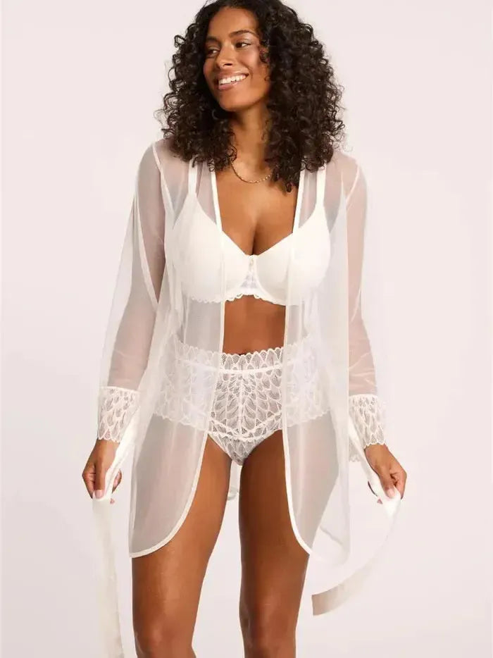 Montelle Intimates-Chantilly Montelle Lacy Cover-up Robe