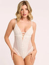 Montelle Intimates-Chantilly Montelle Lacy Teddy Bodysuit