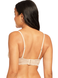 Back of Montelle sand cup-sized bralette