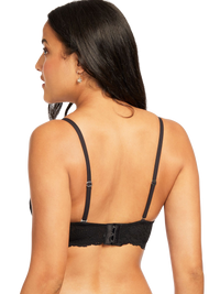 Back of black montelle cup sized bralette