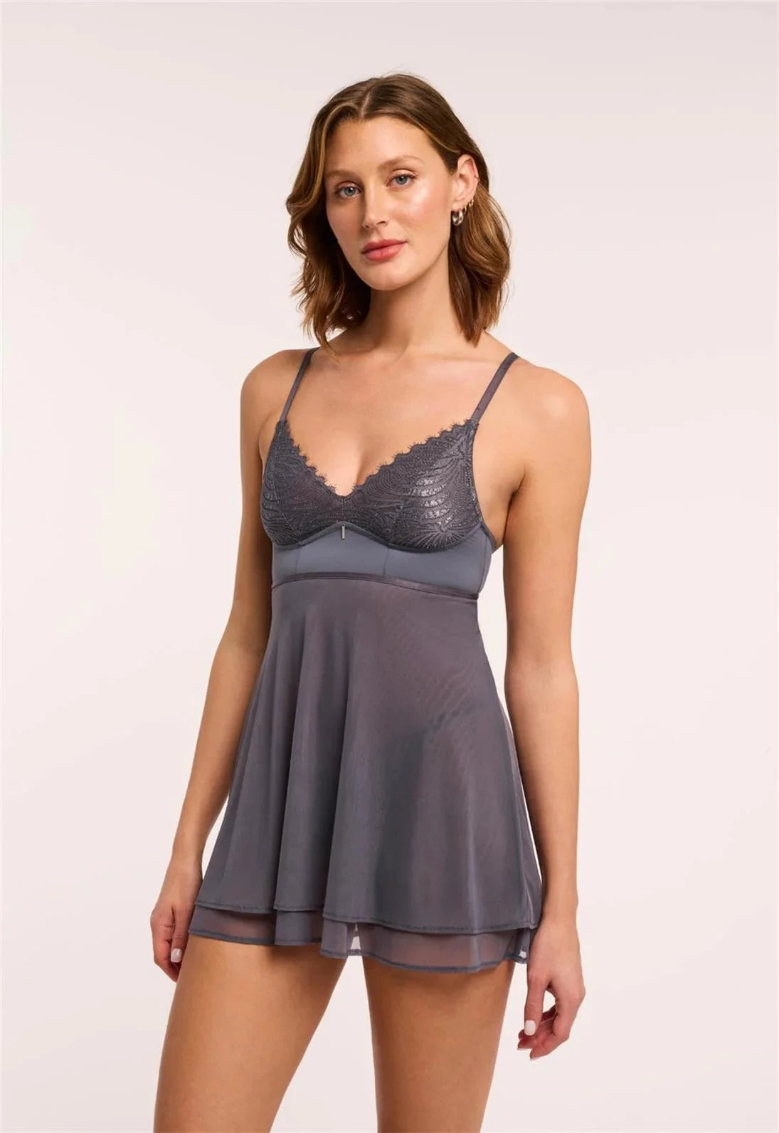 Montelle Intimates Lights Out Babydoll with Adjustable Cheekini