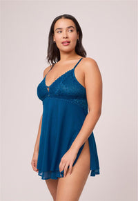 Montelle Intimates Lacy Babydoll Set 9345 in Peacock – official product view 3
