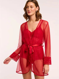 Red Lacy Cover-Up
