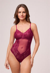Montelle Intimates Vixen Bodysuit 9786 in Dark Cherry – official product view 2