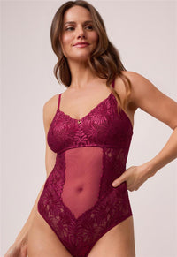 Montelle Intimates Vixen Bodysuit 9786 in Dark Cherry – official product view 4