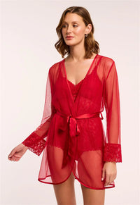 Montelle Intimates-Red Lacy Cover-Up