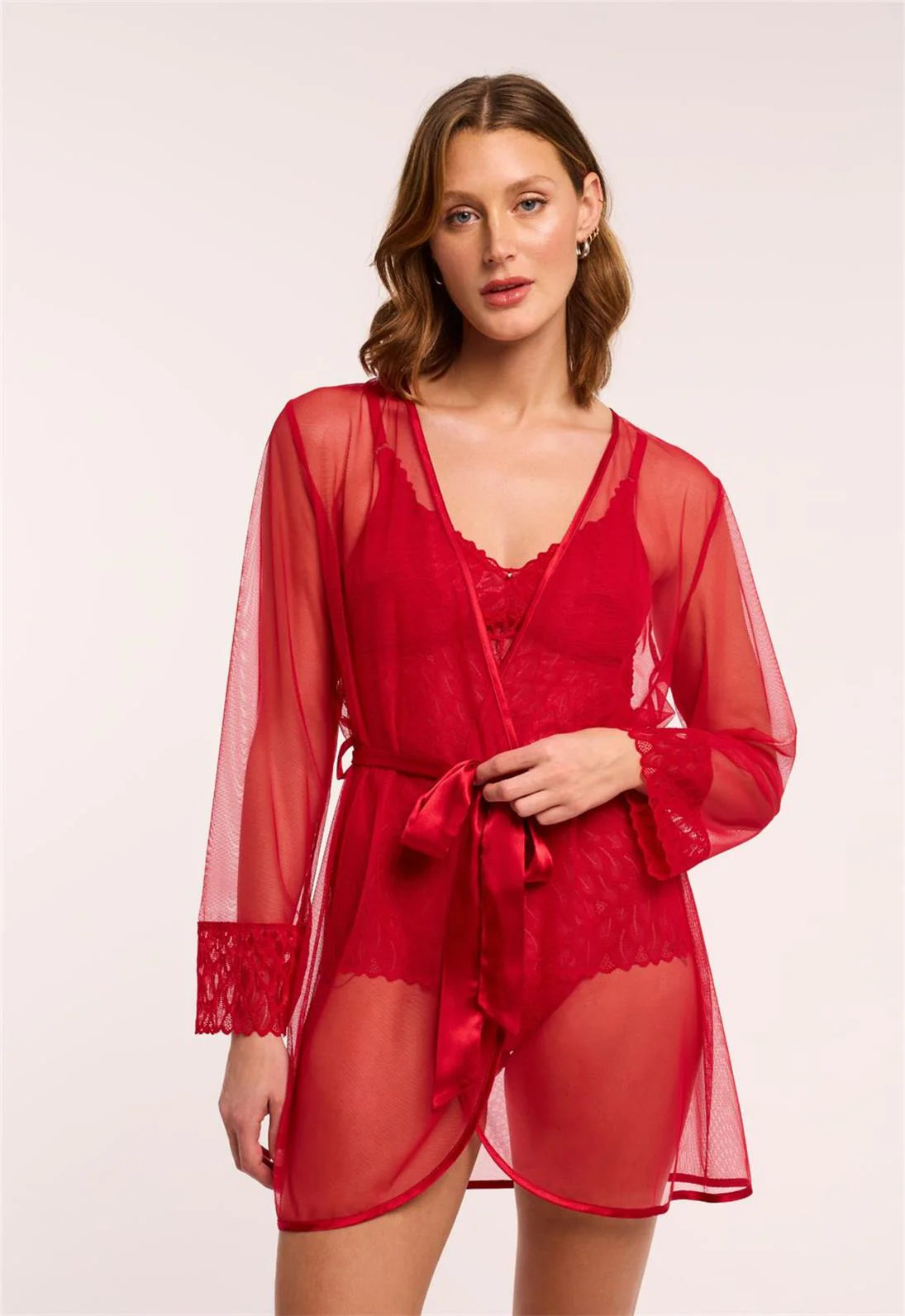 Montelle Intimates-Red Lacy Cover-Up