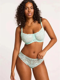 Montelle Intimates-Seafoam Flirt Lace Demi Bra