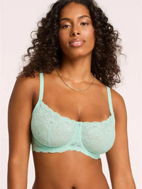 Montelle Intimates-Seafoam Flirt Lace Demi Bra