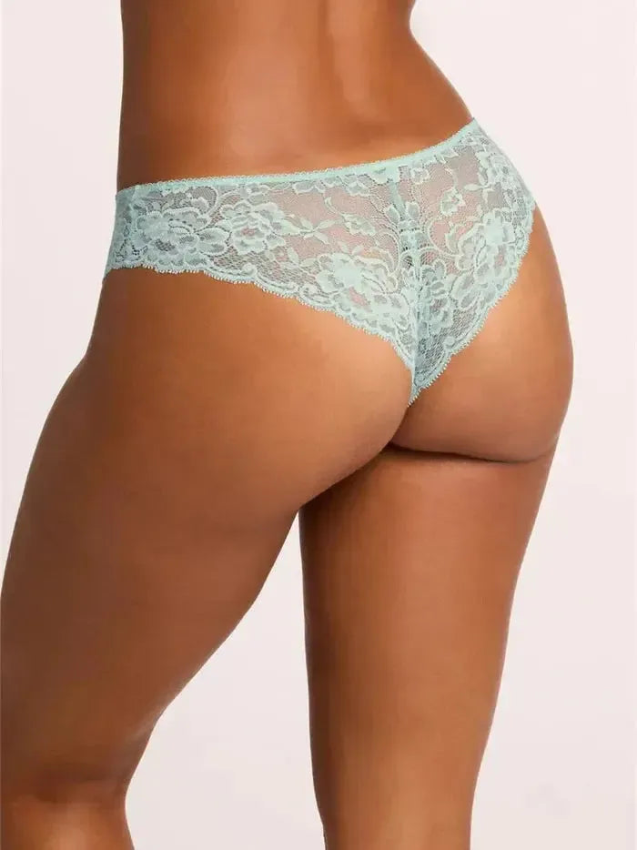 Montelle Intimates-Seafoam Signature Lace Brazilian