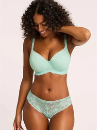 Montelle Intimates-Seafoam Signature Lace Brazilian