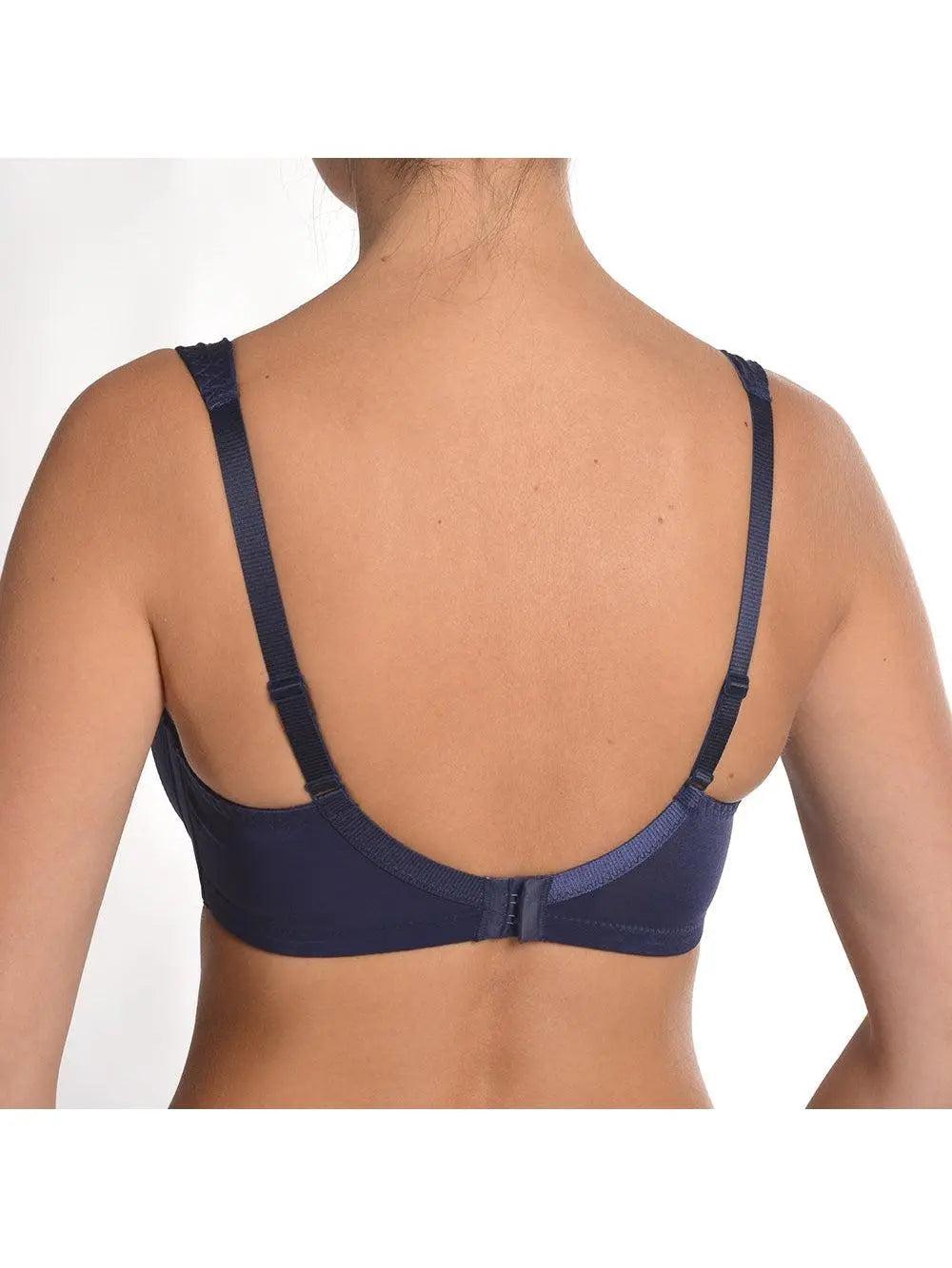 Dark Blue Victoria Push Up Bra with Lace