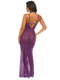 Oh La La Cheri-Imperial Purple Katana Sheer Gown