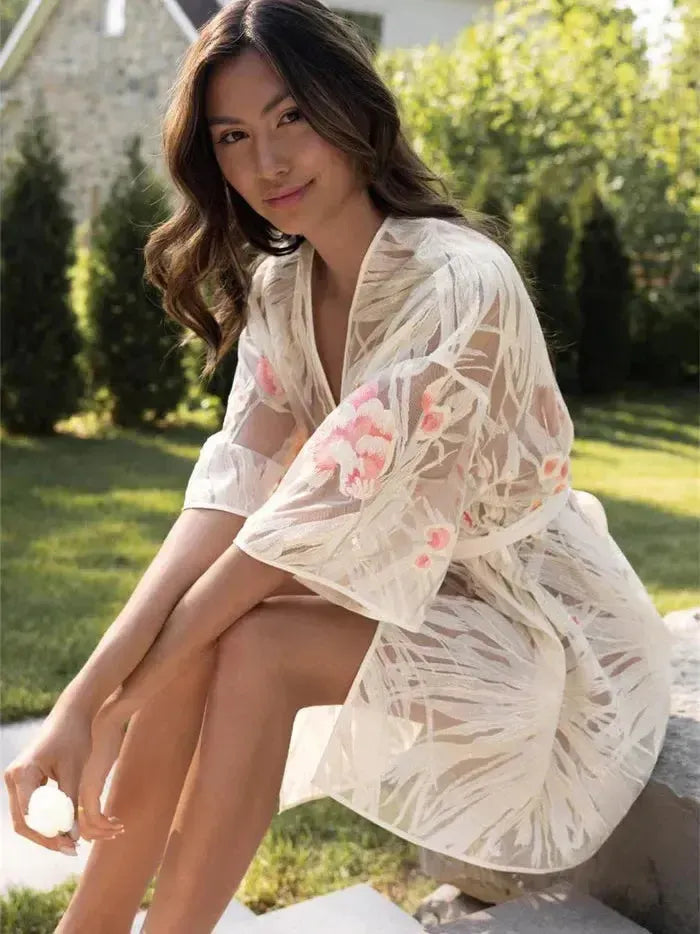 Rya-Ivory Mix Rya Tamara Cover Up Robe