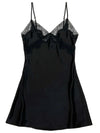 Samantha Chang Black Classic Silk Chemise