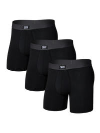 SAXX-Black Essential Cotton Boxer Brief