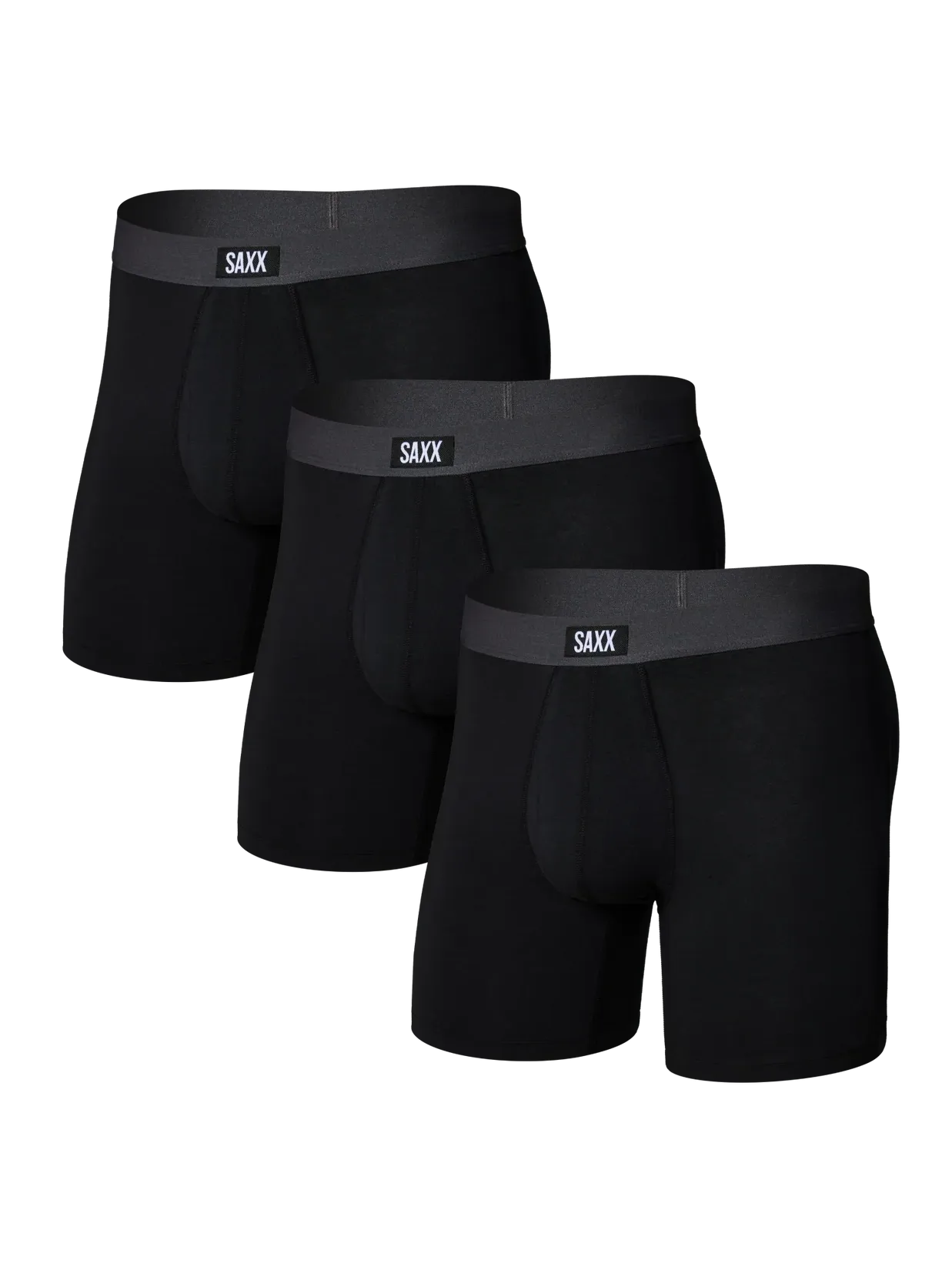 SAXX-Black Essential Cotton Boxer Brief
