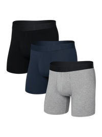SAXX-Black Turbulence Maritime Essential Cotton Boxer Brief 3 Pack