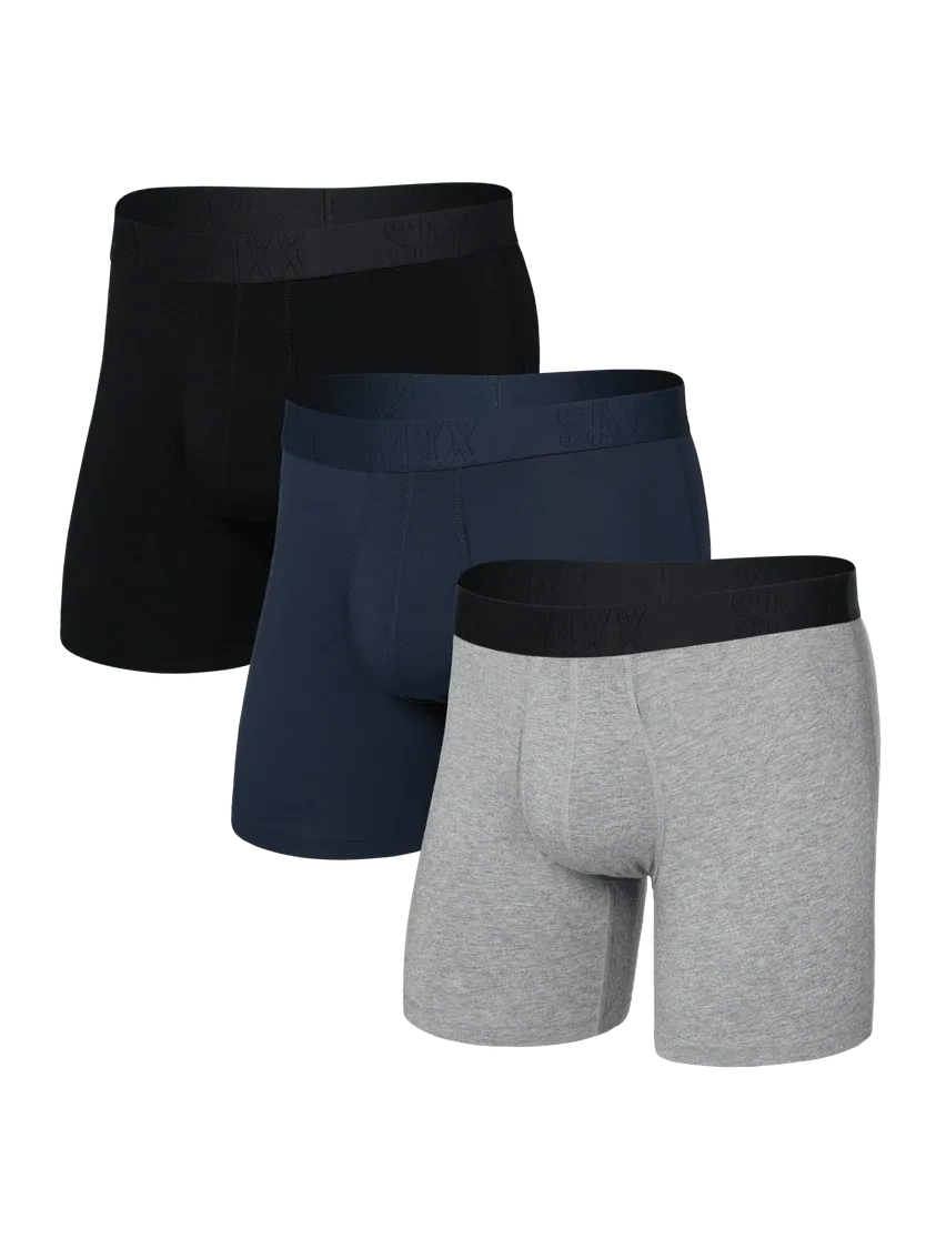 SAXX-Black Turbulence Maritime Essential Cotton Boxer Brief 3 Pack
