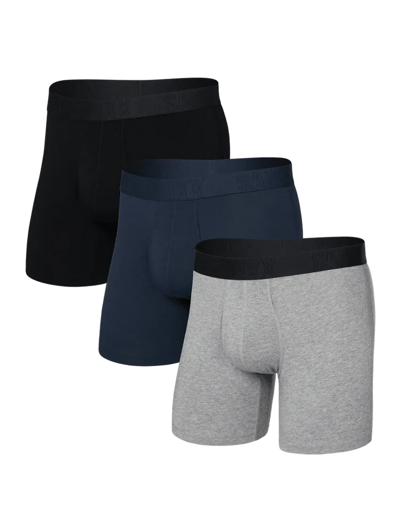 SAXX-Black Turbulence Maritime Essential Cotton Boxer Brief 3 Pack
