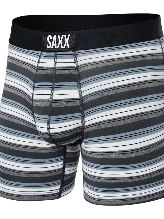 SAXX Grey Freehand Stripe Vibe Boxers