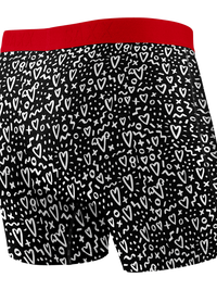 Back of SAXX Black Love Doodles Vibe Boxers