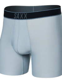 SAXX DropTemp Cooling Hydro Liner Boxer Brief in Liner Grey — front view