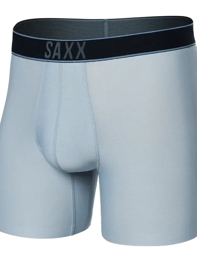 SAXX DropTemp Cooling Hydro Liner Boxer Brief in Liner Grey — front view