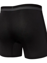 SAXX Sport Mesh Boxer Briefs in Black — back view