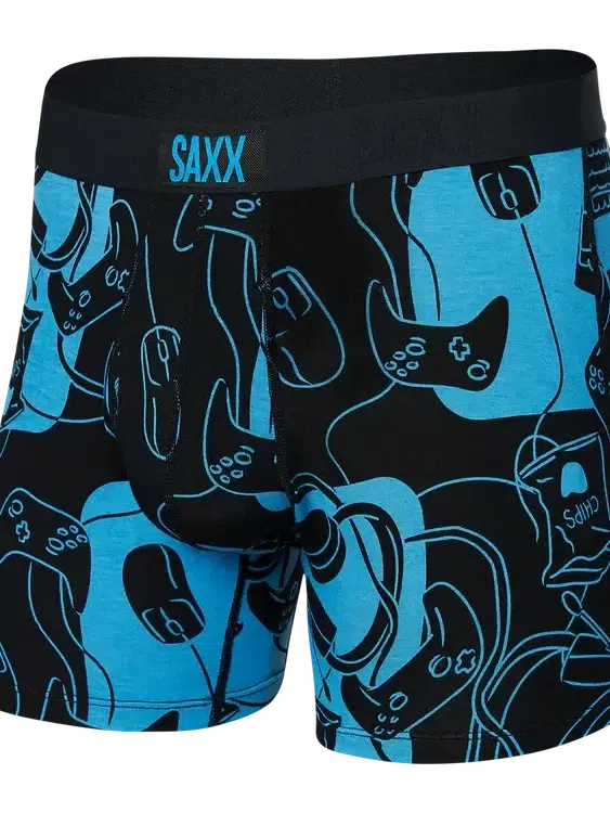 SAXX Ultra Boxer Briefs in What to Play — front view
