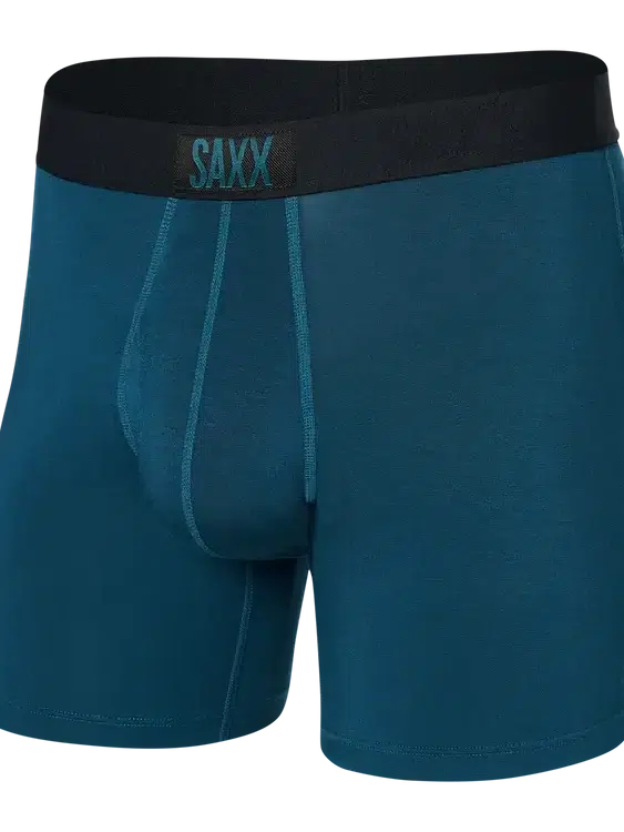 SAXX Ultra Boxer Briefs in Deep Ocean — front view