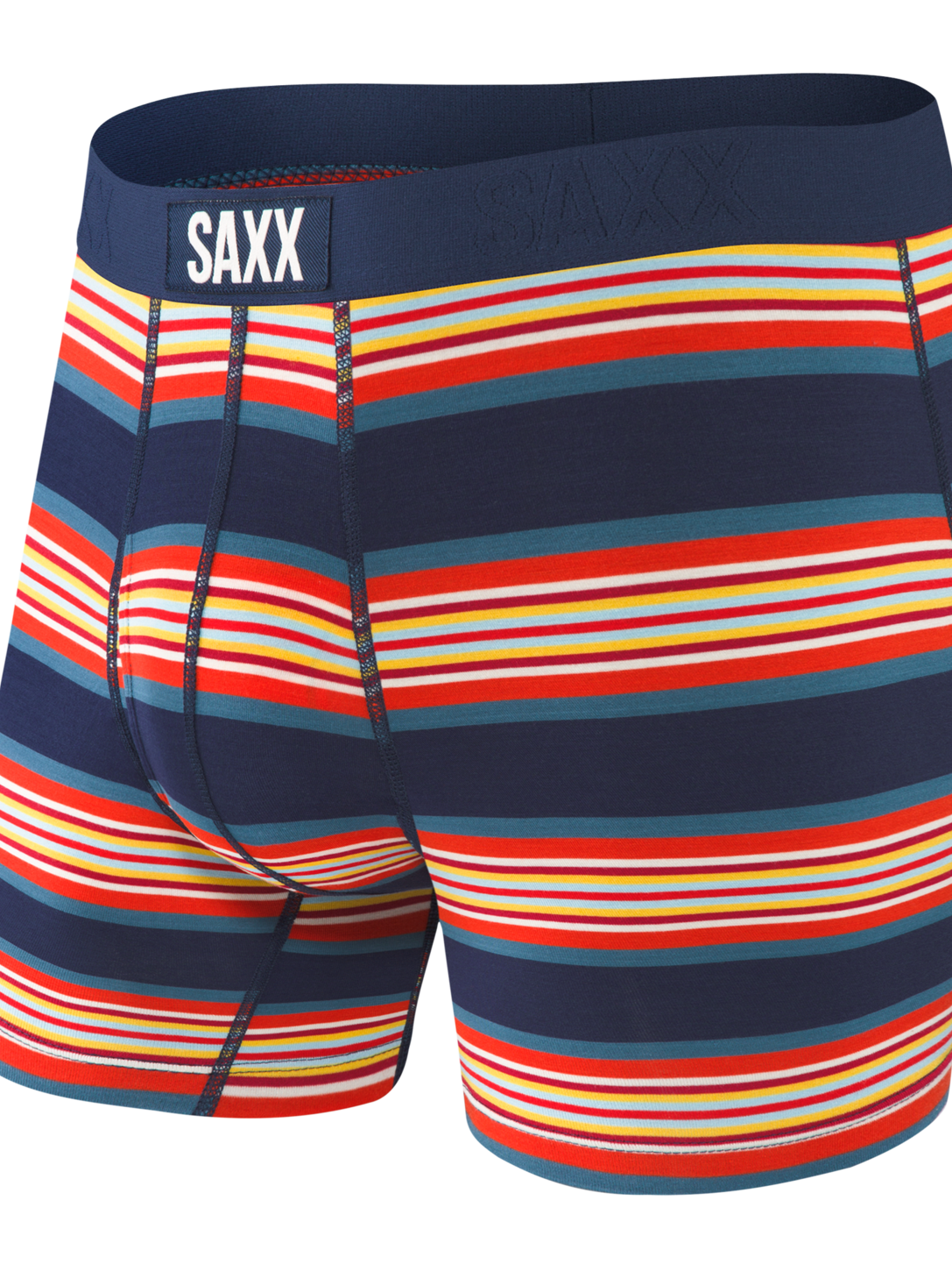 Saxx Ultra Navy Banner Stripe boxers - front
