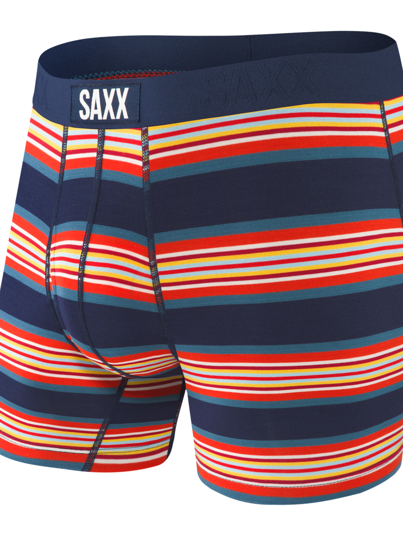 Saxx Ultra Navy Banner Stripe boxers - front