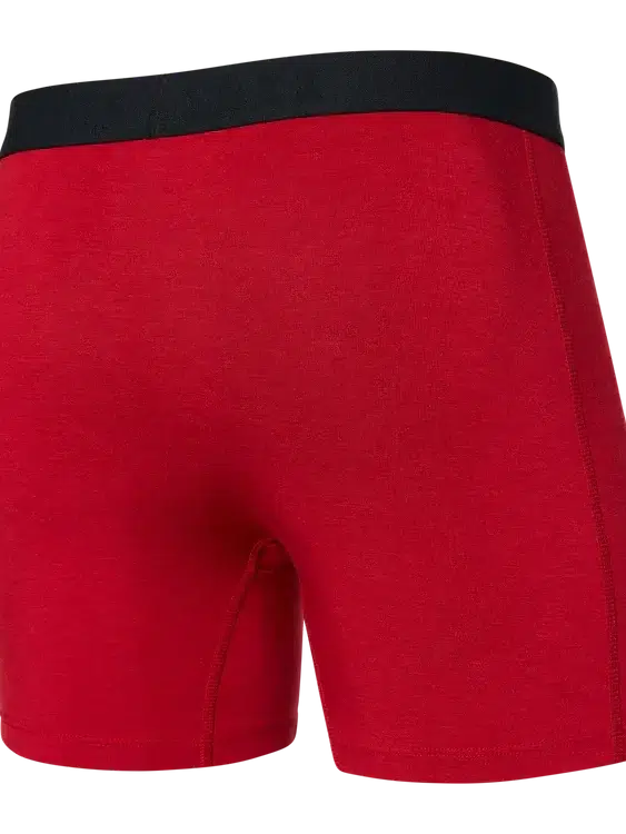 SAXX Vibe Boxer Briefs in Cherry Heather — back view