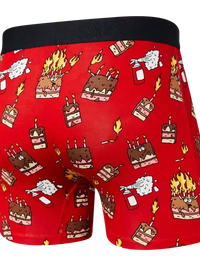 SAXX Vibe Boxer Briefs in Fired Up — back view