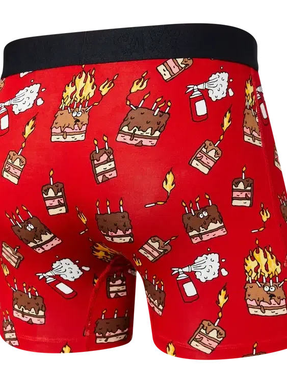 SAXX Vibe Boxer Briefs in Fired Up — back view