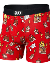 SAXX Vibe Boxer Briefs in Fired Up — front view