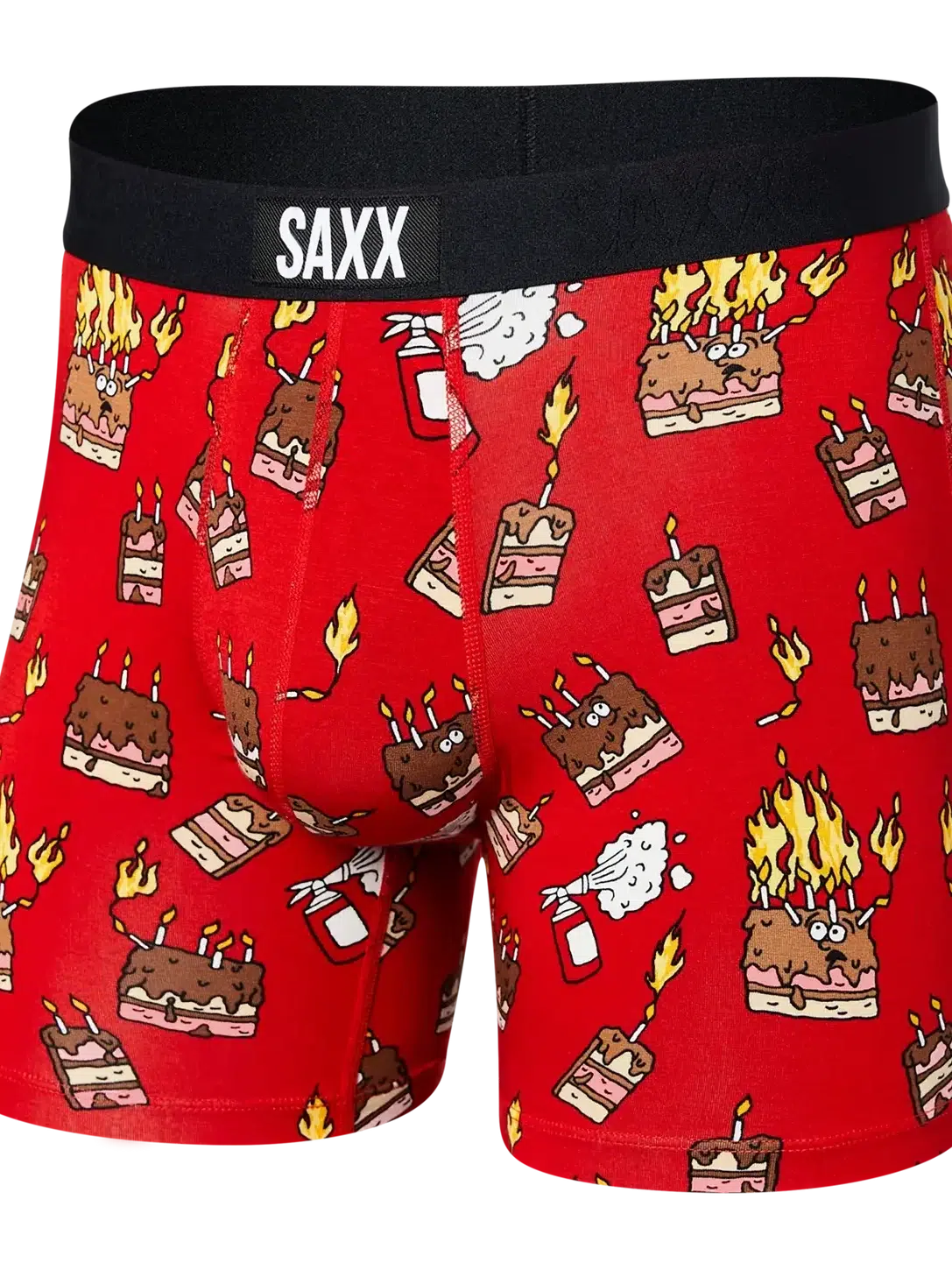 SAXX Vibe Boxer Briefs in Fired Up — front view