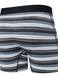 SAXX Vibe Boxer Briefs in Grey Freehand Stripe — back view