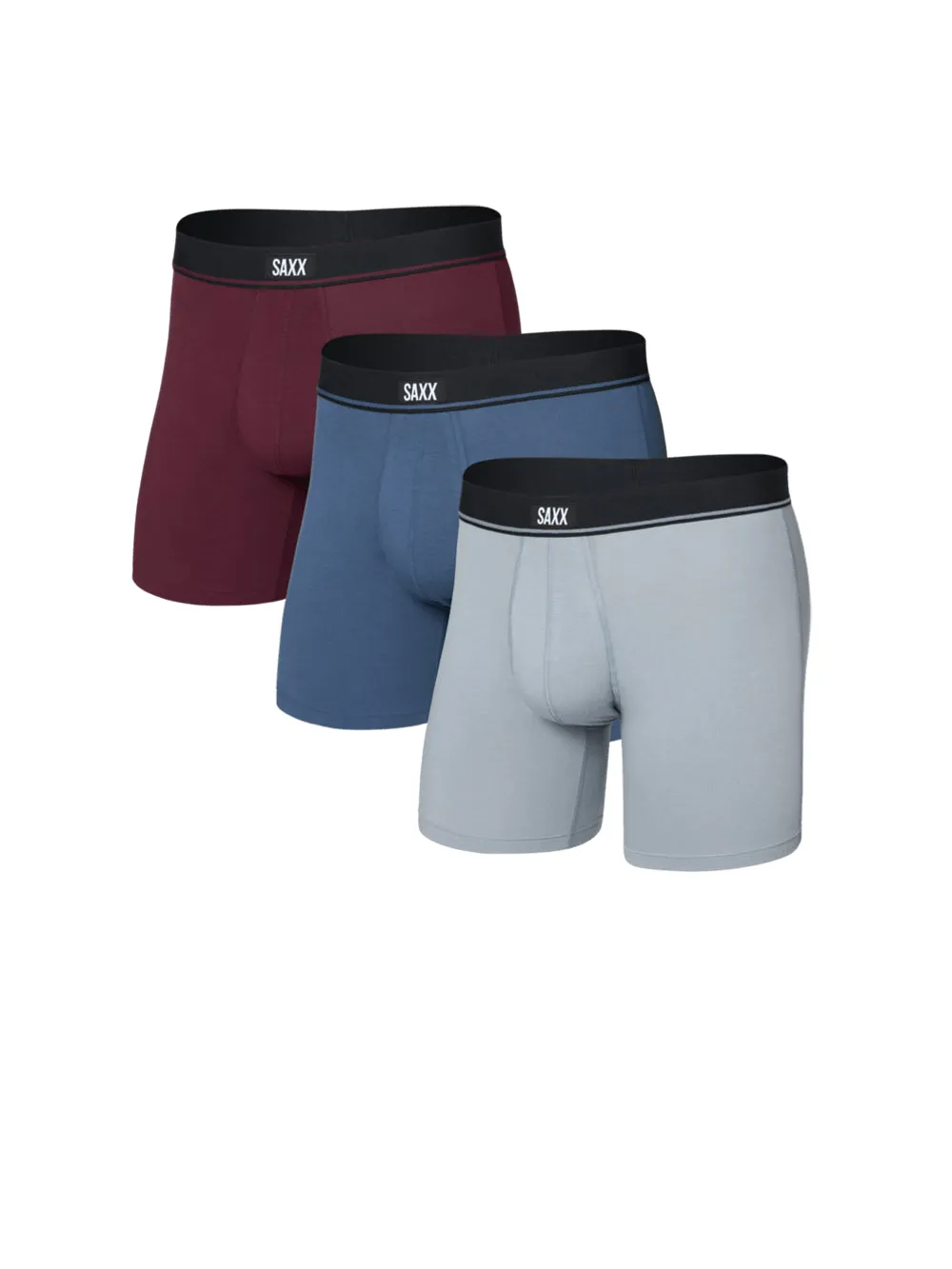 SAXX-Tradewinds Indigo Maroon Essential Cotton Boxer Brief
