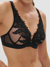 Simone Perele Black Mystic Underwire Plunge Bra