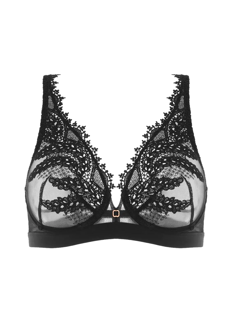 Simone Perele Black Mystic Underwire Plunge Bra