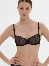 Gem Black Simone Perele Delice Half Cup Bra