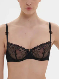 Gem Black Simone Perele Delice Half Cup Bra