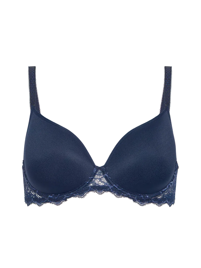Simone Perele-Ink Blue Caresse 3D Plunge Bra