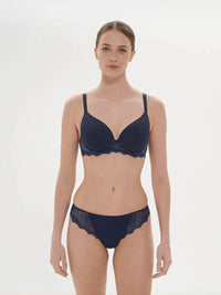 Simone Perele-Ink Blue Caresse Tanga