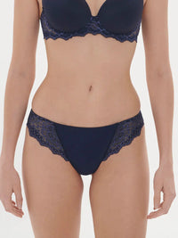 Simone Perele-Ink Blue Caresse Tanga
