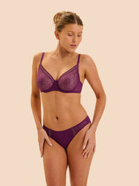Simone Pérèle Comète full cup bra in Blackberry – view 7