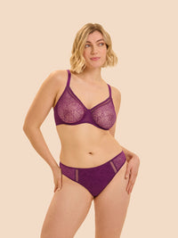 Simone Pérèle Comète bikini panty in Blackberry – view 3